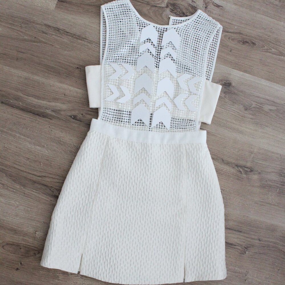 Self-Portrait White Mini Dress